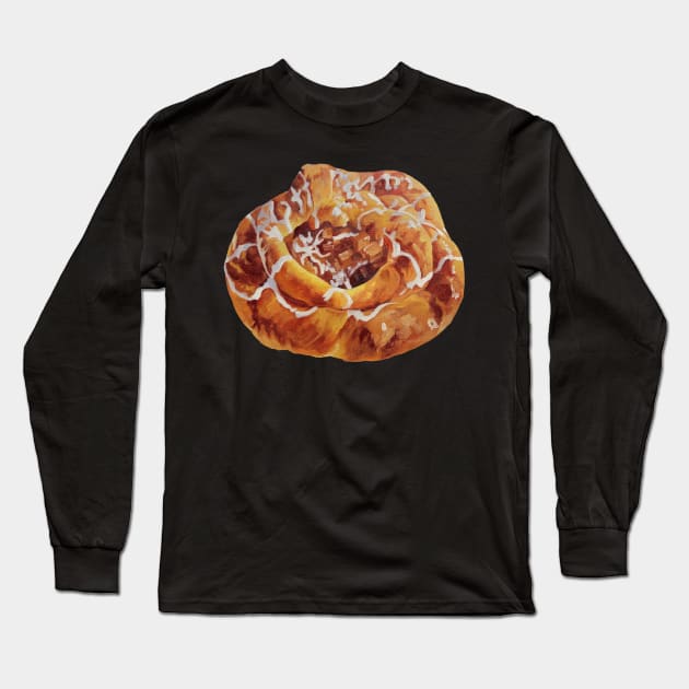 Apple Danish painting (no background) Long Sleeve T-Shirt by EmilyBickell